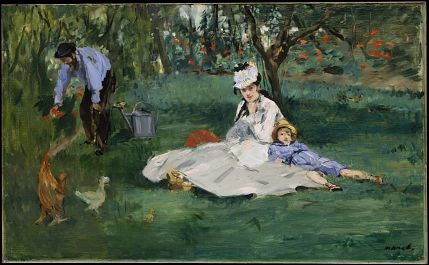 Édouard Manet - The Monet Family in Their Garden at Argenteuil